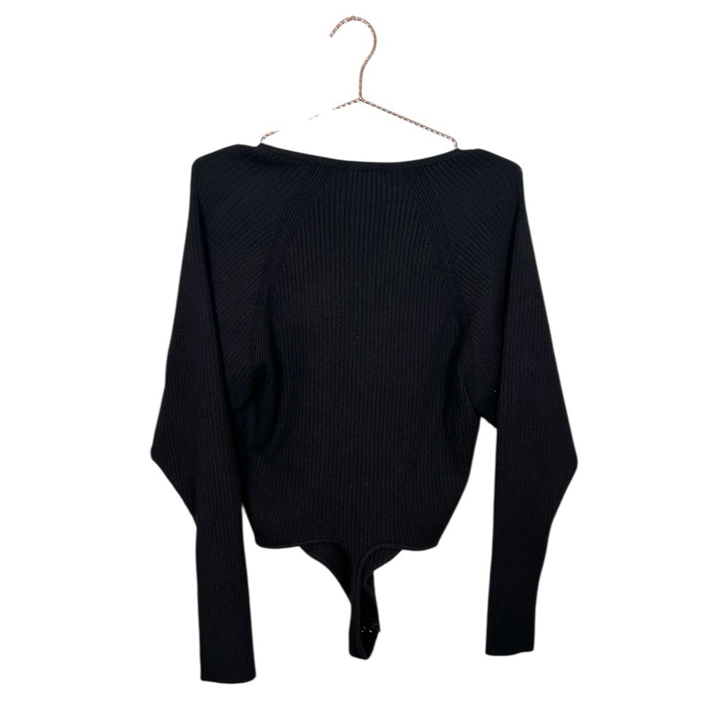 Good American Deep-V Ribbed Bodysuit - Picture 3 of 8